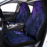 Dark Purple Galaxy Outer Space Print Universal Fit Car Seat Covers 102422