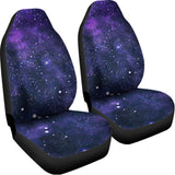 Dark Purple Galaxy Outer Space Print Universal Fit Car Seat Covers 102422