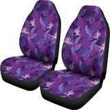 Dark Purple Hawaiian Tropical Print Universal Fit Car Seat Covers 102422