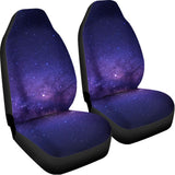 Dark Purple Milky Way Galaxy Space Print Universal Fit Car Seat Covers 102422