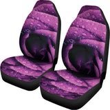 Dark Purple Rose Print Universal Fit Car Seat Covers 102422