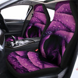 Dark Purple Rose Print Universal Fit Car Seat Covers 102422