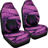 Dark Purple Rose Print Universal Fit Car Seat Covers 102422