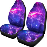 Dark Purple Universe Galaxy Space Print Universal Fit Car Seat Covers 102422