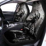 Dark Samurai Warrior Print Universal Fit Car Seat Covers 102422
