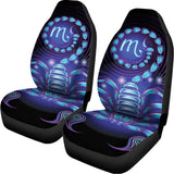 Dark Scorpio Zodiac Sign Print Universal Fit Car Seat Covers 102422