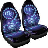 Dark Scorpio Zodiac Sign Print Universal Fit Car Seat Covers 102422