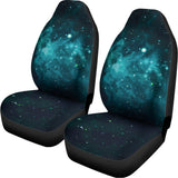Dark Teal Galaxy Space Print Universal Fit Car Seat Covers 102422