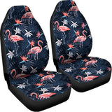 Dark Tropical Flamingo Pattern Print Universal Fit Car Seat Covers 102422