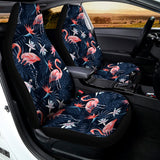 Dark Tropical Flamingo Pattern Print Universal Fit Car Seat Covers 102422