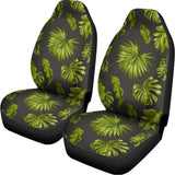 Dark Tropical Leaf Pattern Print Universal Fit Car Seat Covers 102422