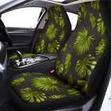 Dark Tropical Leaf Pattern Print Universal Fit Car Seat Covers 102422