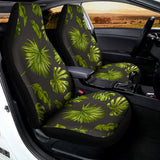 Dark Tropical Leaf Pattern Print Universal Fit Car Seat Covers 102422
