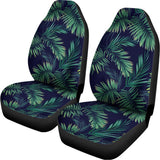 Dark Tropical Palm Leaf Pattern Print Universal Fit Car Seat Covers 102422