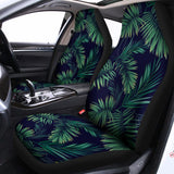Dark Tropical Palm Leaf Pattern Print Universal Fit Car Seat Covers 102422