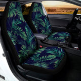 Dark Tropical Palm Leaf Pattern Print Universal Fit Car Seat Covers 102422
