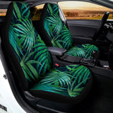 Dark Tropical Palm Leaves Pattern Print Universal Fit Car Seat Covers 102422