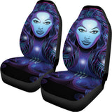Dark Virgo Zodiac Sign Print Universal Fit Car Seat Covers 102422