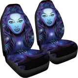 Dark Virgo Zodiac Sign Print Universal Fit Car Seat Covers 102422