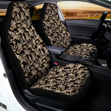 Dark Western Floral Pattern Print Universal Fit Car Seat Covers 102422