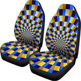 Dartboard Moving Optical Illusion Universal Fit Car Seat Covers 102422