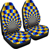 Dartboard Moving Optical Illusion Universal Fit Car Seat Covers 102422