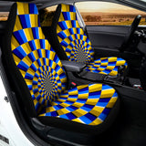 Dartboard Moving Optical Illusion Universal Fit Car Seat Covers 102422