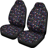 Day Of The Dead Calavera Cat Print Universal Fit Car Seat Covers 102422