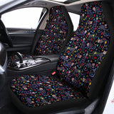 Day Of The Dead Calavera Cat Print Universal Fit Car Seat Covers 102422