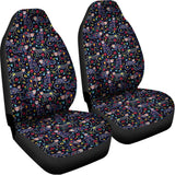 Day Of The Dead Calavera Cat Print Universal Fit Car Seat Covers 102422