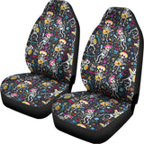 Day Of The Dead Mariachi Skeletons Print Universal Fit Car Seat Covers 102422