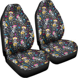 Day Of The Dead Mariachi Skeletons Print Universal Fit Car Seat Covers 102422