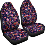 Day Of The Dead Skeleton Pattern Print Universal Fit Car Seat Covers 102422