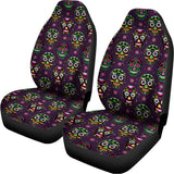 Day Of The Dead Sugar Skull Print Universal Fit Car Seat Covers 102422