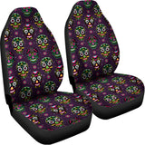 Day Of The Dead Sugar Skull Print Universal Fit Car Seat Covers 102422