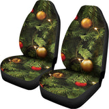 Decorated Christmas Tree Print Universal Fit Car Seat Covers 102422