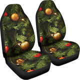 Decorated Christmas Tree Print Universal Fit Car Seat Covers 102422