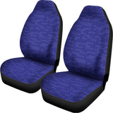 Deep Blue Knitted Pattern Print Universal Fit Car Seat Covers 102422