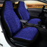 Deep Blue Knitted Pattern Print Universal Fit Car Seat Covers 102422