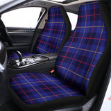 Deep Blue Stewart Tartan Print Universal Fit Car Seat Covers 102422