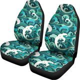 Deep Sea Wave Surfing Pattern Print Universal Fit Car Seat Covers 102422