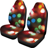 Defocused Christmas Lights Print Universal Fit Car Seat Covers 102422