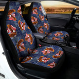 Denim American Eagle Pattern Print Universal Fit Car Seat Covers 102422