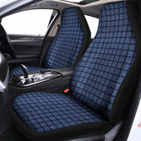 Denim Windowpane Pattern Print Universal Fit Car Seat Covers 102422
