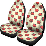 Devil Emoji Pattern Print Universal Fit Car Seat Covers 102422
