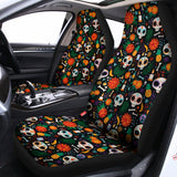 Dia De Los Muertos Day Of The Dead Print Universal Fit Car Seat Covers 102422
