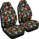 Dia De Los Muertos Day Of The Dead Print Universal Fit Car Seat Covers 102422