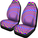 Dizzy Spiral Moving Optical Illusion Universal Fit Car Seat Covers 102422