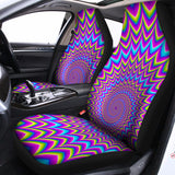 Dizzy Spiral Moving Optical Illusion Universal Fit Car Seat Covers 102422