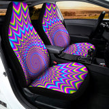 Dizzy Spiral Moving Optical Illusion Universal Fit Car Seat Covers 102422